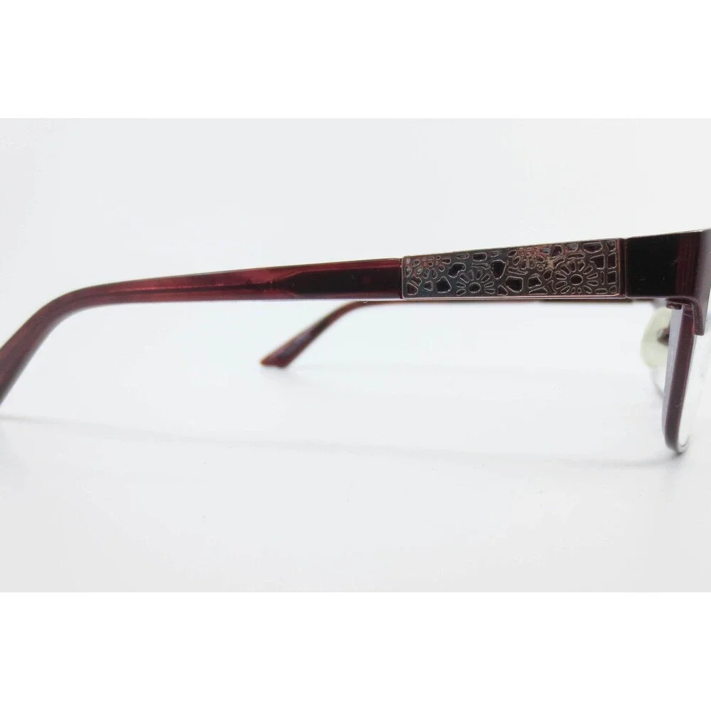 Kay Unger New York K193 BUR Eyeglasses Burgundy Floral Filigree 52-16-135 Womens